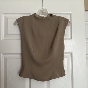 Women’s Taupe Cap Sleeve Blouse